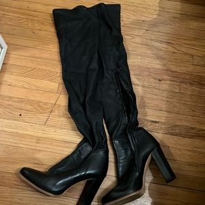 Zara black over the knee boots
